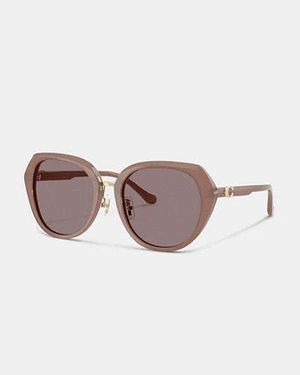 COACH Maxi C Oversized Round Sunglasses - Black
