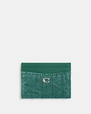 COACH Essential Card Case With Quilting - Green