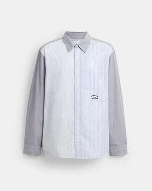 COACH Mashup Stripe Shirt - Black