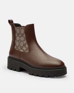 COACH Stivale Chelsea Lucy Con Poliestere Signature - Nero