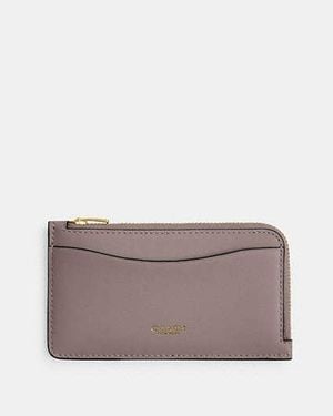 COACH New York Zip Card Case - Grey