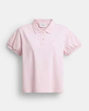 COACH Coach Script Shrunken Polo - Black