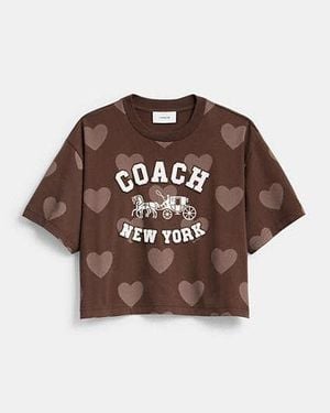 COACH Heart Cropped T-Shirt - Black