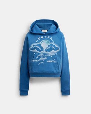 COACH Airbrush Hoodie - Blue