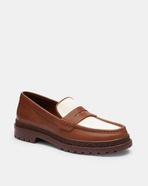 COACH Cooper Canvas Loafer - Brown