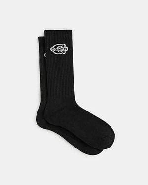 COACH Soho Calf Socks - Black