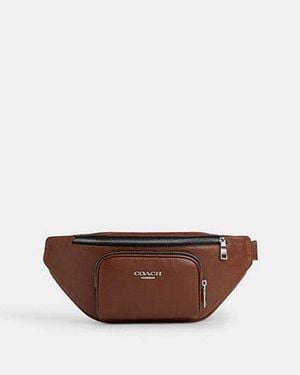 COACH Petit Sac Ceinture Racer En Cuir Exclusif - Noir