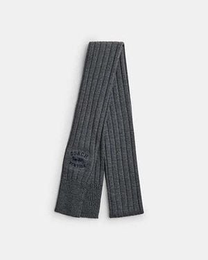 COACH Écharpe Tricotée En - Noir