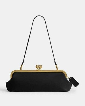 COACH Borsa A Cornice Con Chiusura Kisslock 30 - Nero