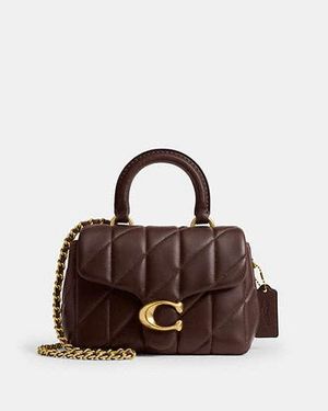 COACH Tabby Top Handle Bag With Quilting - Black