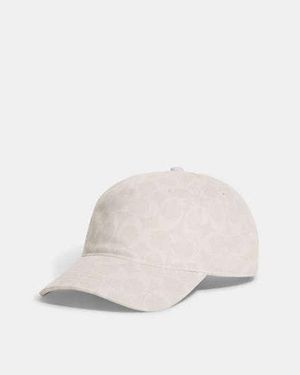 COACH Signature Denim Baseball Hat - Black