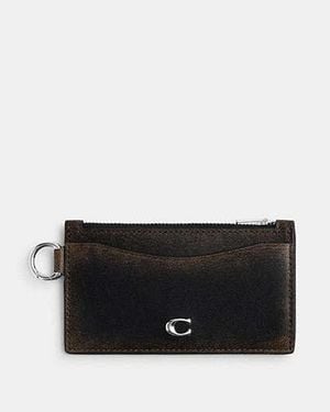 COACH Zip Card Case - Black