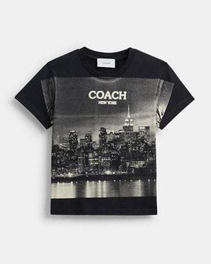 COACH Postcard 90's Fit T-Shirt - Black