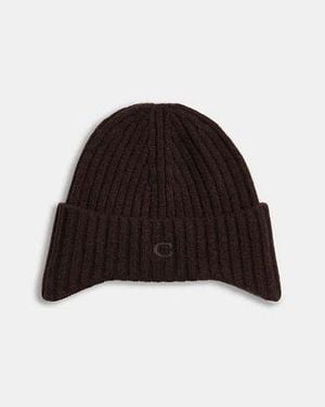 COACH Cashmere Beanie - Black