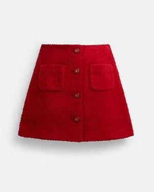 COACH Boucle Skirt - Red