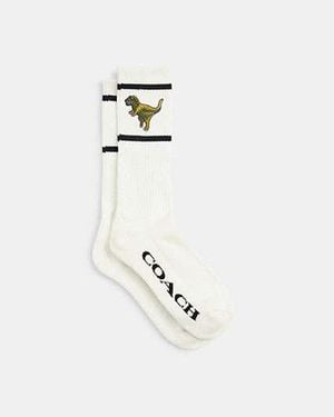 COACH Rexy Calf Socks - Black