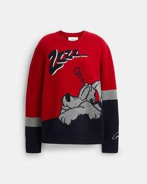 COACH Disney X Coach Pluto Crewneck Jumper - Black