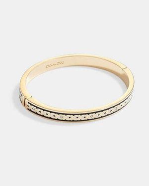 COACH 6 Mm Signature Enamel Bangle - Black