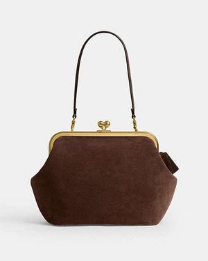 COACH Borsa Con Telaio Clic Clac 27 - Marrone