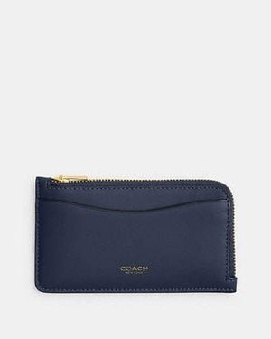 COACH Tarjetero Con Cremallera New York - Azul