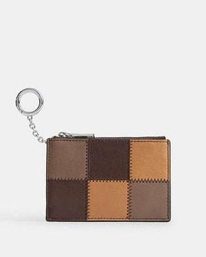 COACH Kartenetui Aus Upcrafted-Leder Mit Reißverschluss - Weiß