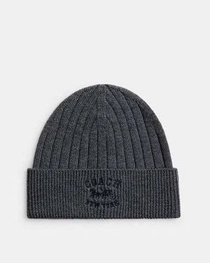 COACH Gorro De Punto En Gris - Negro