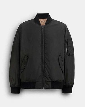 COACH Reversible Ma 1 Jacket In Recycled Polyester - Black