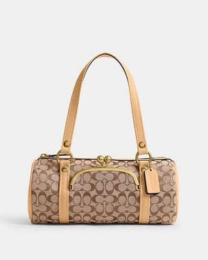 COACH Kisslock Barrel Bag - Black