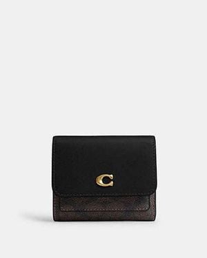 COACH Mila Small Flap Wallet - Black