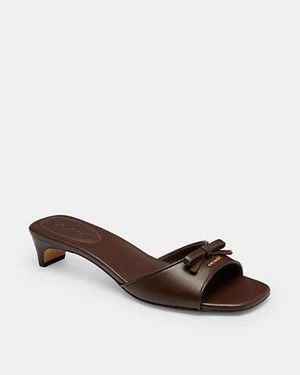 COACH Bow Sandale Mit Kittenabsatz - Schwarz