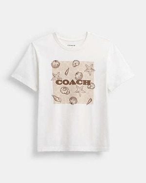 COACH Camiseta Clásica De Corte Cuadrado De Firma - Negro