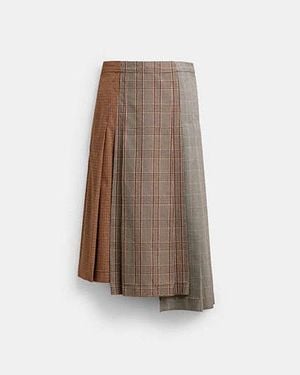 COACH Pleated Heritage Skirt - Black