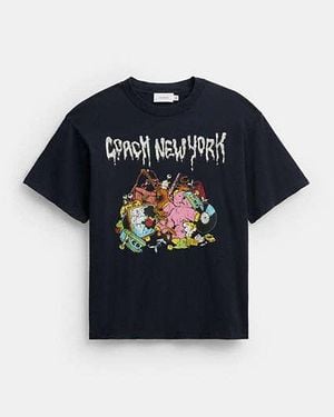 COACH Cartoons Relaxed T-Shirt - Black