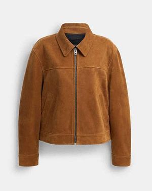 COACH Suede Jacket - Brown