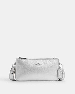 COACH Double Zip Crossbody Bag - White