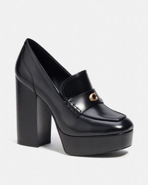 COACH Ilyse Platform Loafer - Black