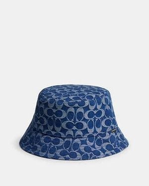 COACH Signature Bucket Hat - Blue