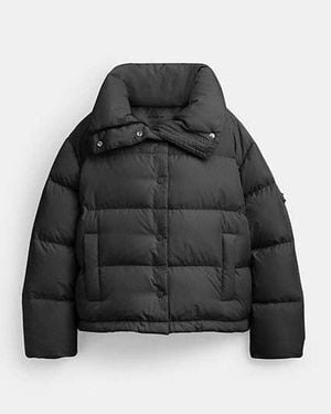 COACH Short Puffer Jacket - Black