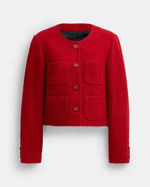 COACH Boucle Jacket - Red