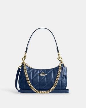 COACH Bolso De Hombro Teri Con Acolchado - Azul
