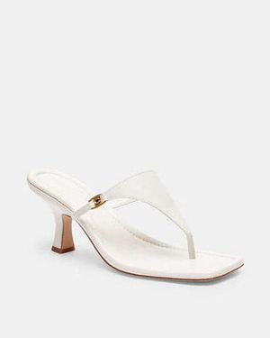 COACH Heritage C Plaque Thong Sandal - Black