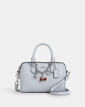 COACH Mini Rowan Crossbody Bag With Charms - Black