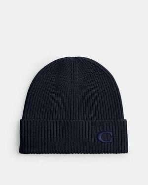 COACH Knit Beanie - Blue