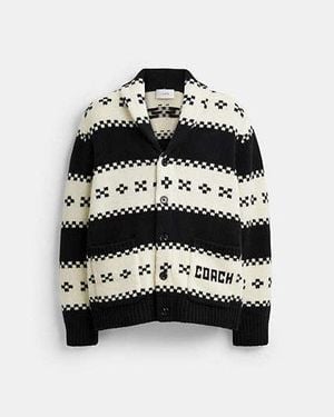 COACH Shawl Collar Cardigan - Black