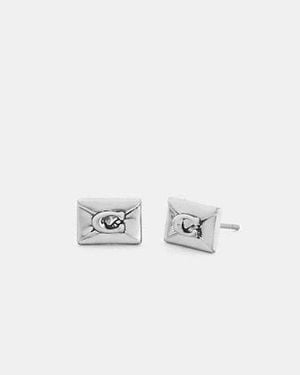 COACH Signature Envelope Ohrstecker Mit Nieten Für Frauen - Schwarz