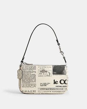 COACH Nolita 19 With Newspaper Print - Black