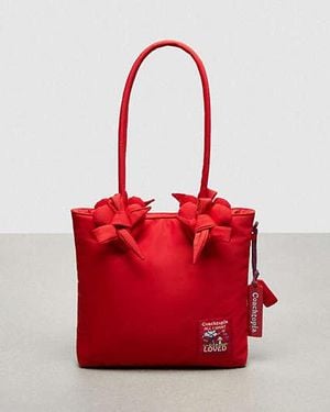 COACH Topia Loop Small Tote In Recycled Polyester With Heart Appliqué - Red