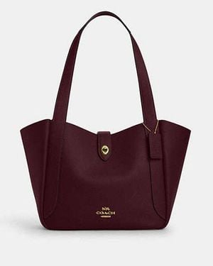COACH Hadley Turnlock Tote Bag - Red