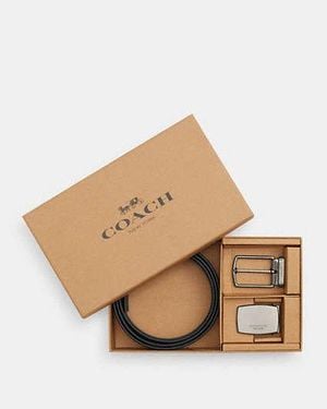 COACH Boxed Plaque And Harness Cut-To-Size Belt, 30 Mm - Black
