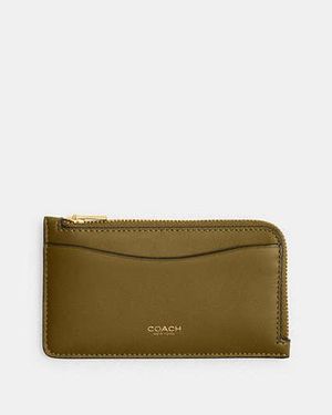 COACH Tarjetero Con Cremallera New York En Verde